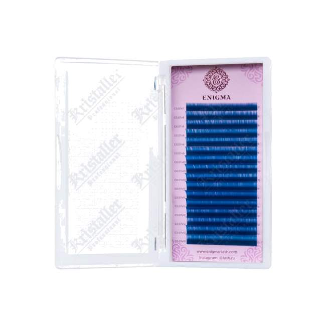 Цветные ресницы 16 линий 0,07 blue
